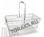 Корзина покупательская металлическая хромированная 8 л