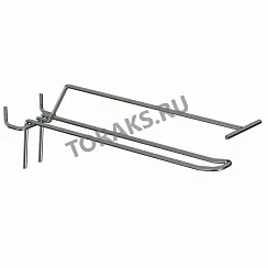 Крючок двойной с ценникодержателем 300-4.0-50 хром