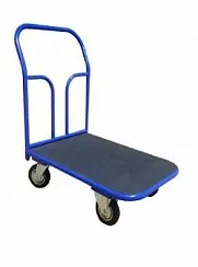Фото Тележка платформенная с противоскользящим резиновым покрытием ТПР 6, колеса 200 мм