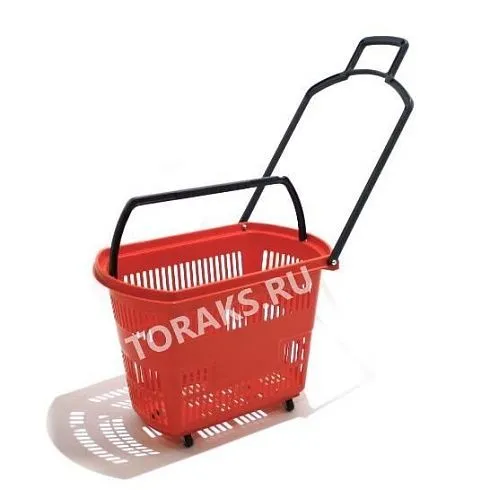 Покупательская корзина на колесах 38 л SBT-38-RD