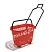 Корзина - тележка покупательская 33 л на 4 колесах