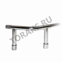 Стойка отбойника 32 мм угловая 135 град хромированная 