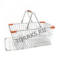фото Корзина покупательская металлическая хромированная 20 л фото