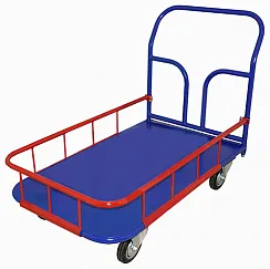 Фото Тележка платформенная с бортиком 150 ммТПБ2 600х900мм колеса 160 мм