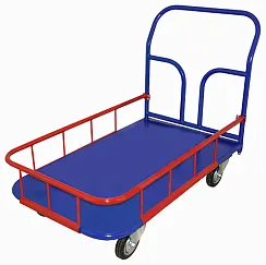 Фото Тележка платформенная с бортиком 150 мм ТПБ1 500х800мм колеса 125 мм