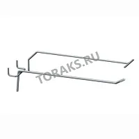 Крючок одинарный с ценникодержателем усиленный 300-6.0-50 хром