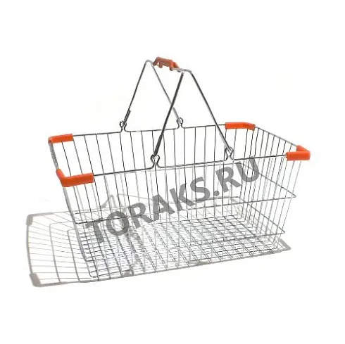 Корзина покупательская металлическая хромированная 20 л
