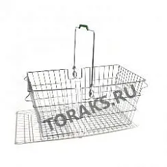 Фото Корзина покупательская металлическая хромированная 20 л