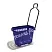 Корзина - тележка покупательская 33 л на 4 колесах