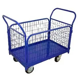 Фото Платформенные тележки с сетчатыми бортами "ТС"