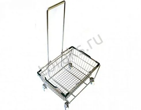 Подставка для корзин на колесах с ручкой