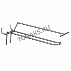 Крючок двойной с ценникодержателем 300-4.0-50 хром