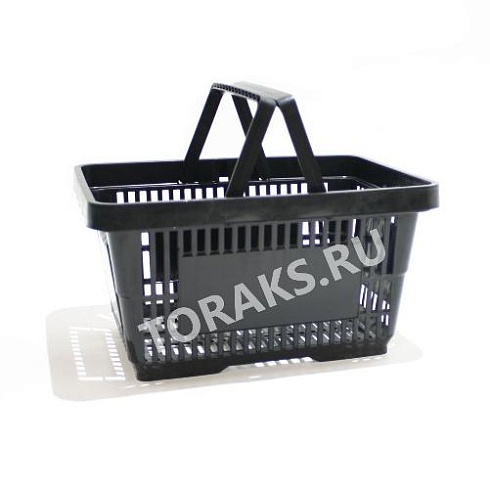 Корзина покупательская пластиковая 22л SB-P-12-22 black