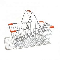 фото Корзина покупательская металлическая хромированная 20 л фото