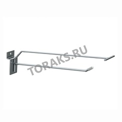 Крючок одинарный на экономпанель с ценникодержателем 200-4.8 хром