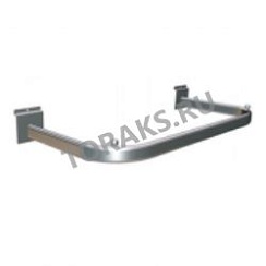 Кронштейн на экономпанель П-образный с 2 шарами 600мм хром