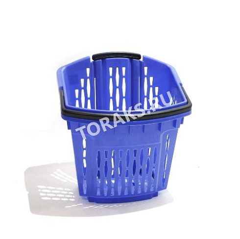 Корзина - тележка покупательская 35 л на 2-х колесах