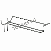 Крючок двойной с ценникодержателем 200-4.0-50 хром