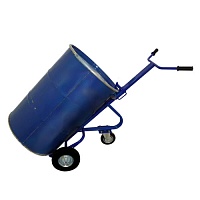 Фото Тележка для бочек КБ1 литые колеса 200мм.