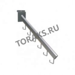 Кронштейн на экономпанель 6 крючков хром