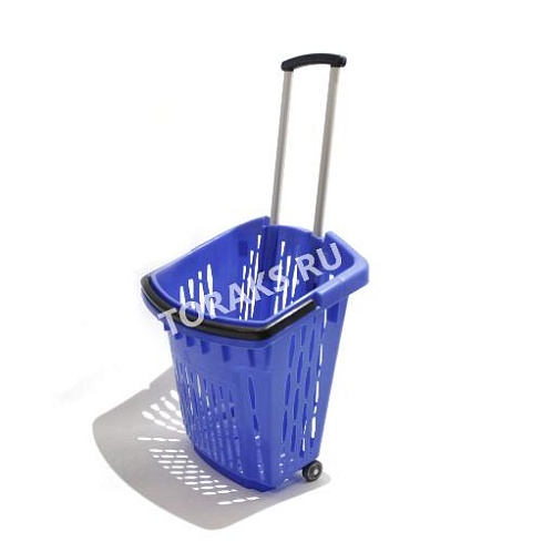 Корзина - тележка покупательская 35 л на 2-х колесах