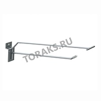 Крючок одинарный на экономпанель с ценникодержателем 250-4.8 хром