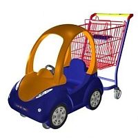 Фото Тележка покупательская детская с автомобилем