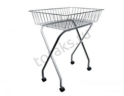 Корзина для распродаж 800х570 хромированная на колесах