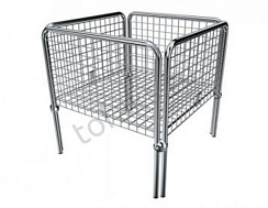 Корзина для распродаж 750х750 хромированная