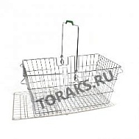 Фото Корзина покупательская металлическая хромированная 20 л