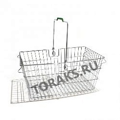 Фото Корзина покупательская металлическая хромированная 20 л