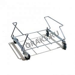 Подставка для корзин на колесах оцинкованная