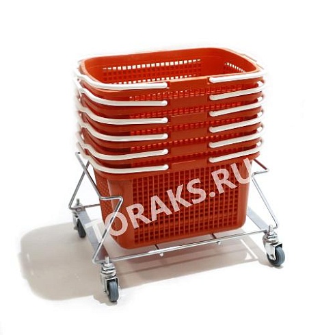 Подставка для корзин на колесах оцинкованная